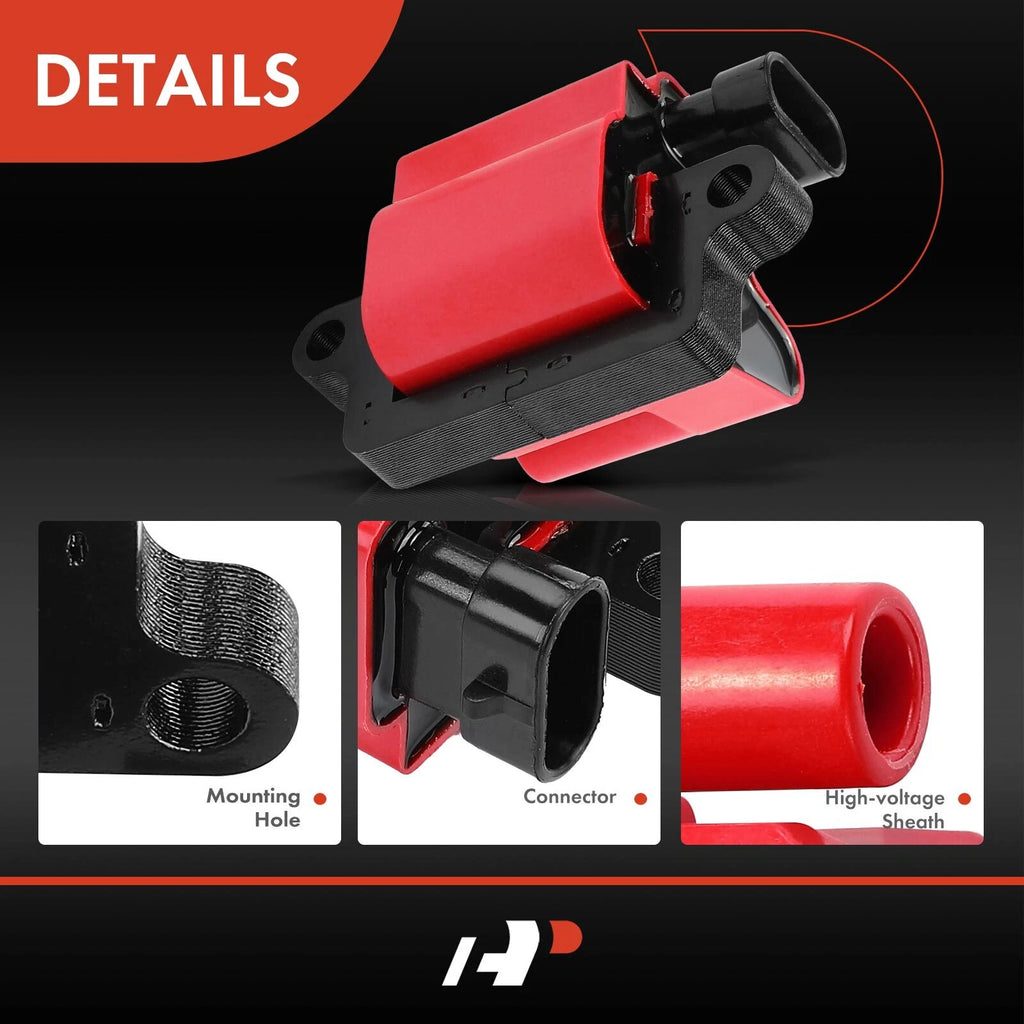 8x Red Ignition Coil for Chevy Silverado 1500/2500 (1999-2006)