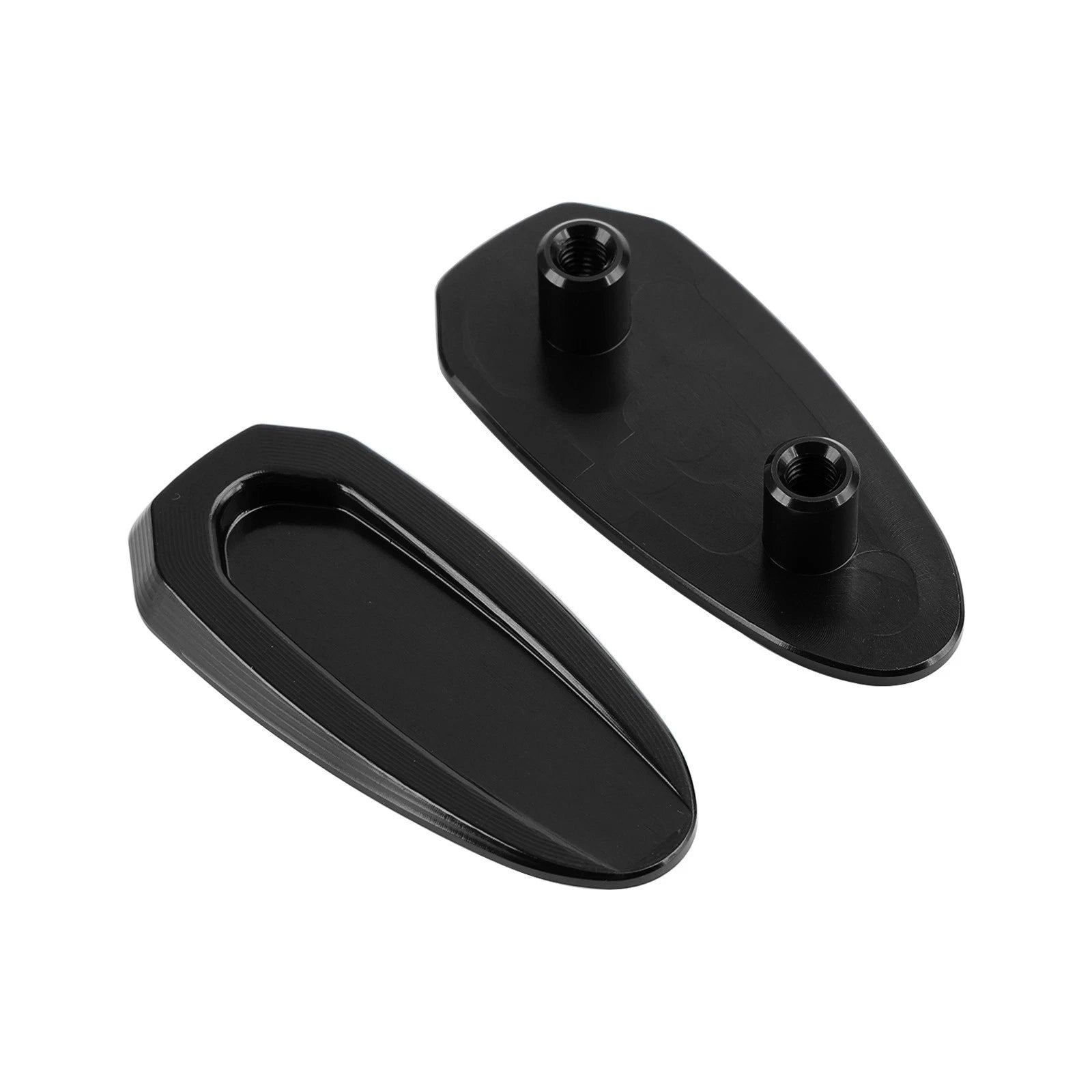 Aluminum Rear View Mirror Hole Caps Black for BMW S 1000 RR (2020–2023)
