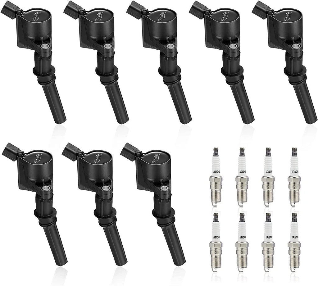 8 Pack Ignition Coils & Spark Plugs SP479 for Mercury Grand Marquis (1998–2011)