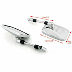 Rectangular Rear View Mirrors for Suzuki VS600 VS750 VS800 VL800 VZ800/VL1500 (1990–2008)
