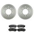 Set of 2 Bosch QuietCast Rear Rotors & Akebono ProACT Pads for Land Cruiser