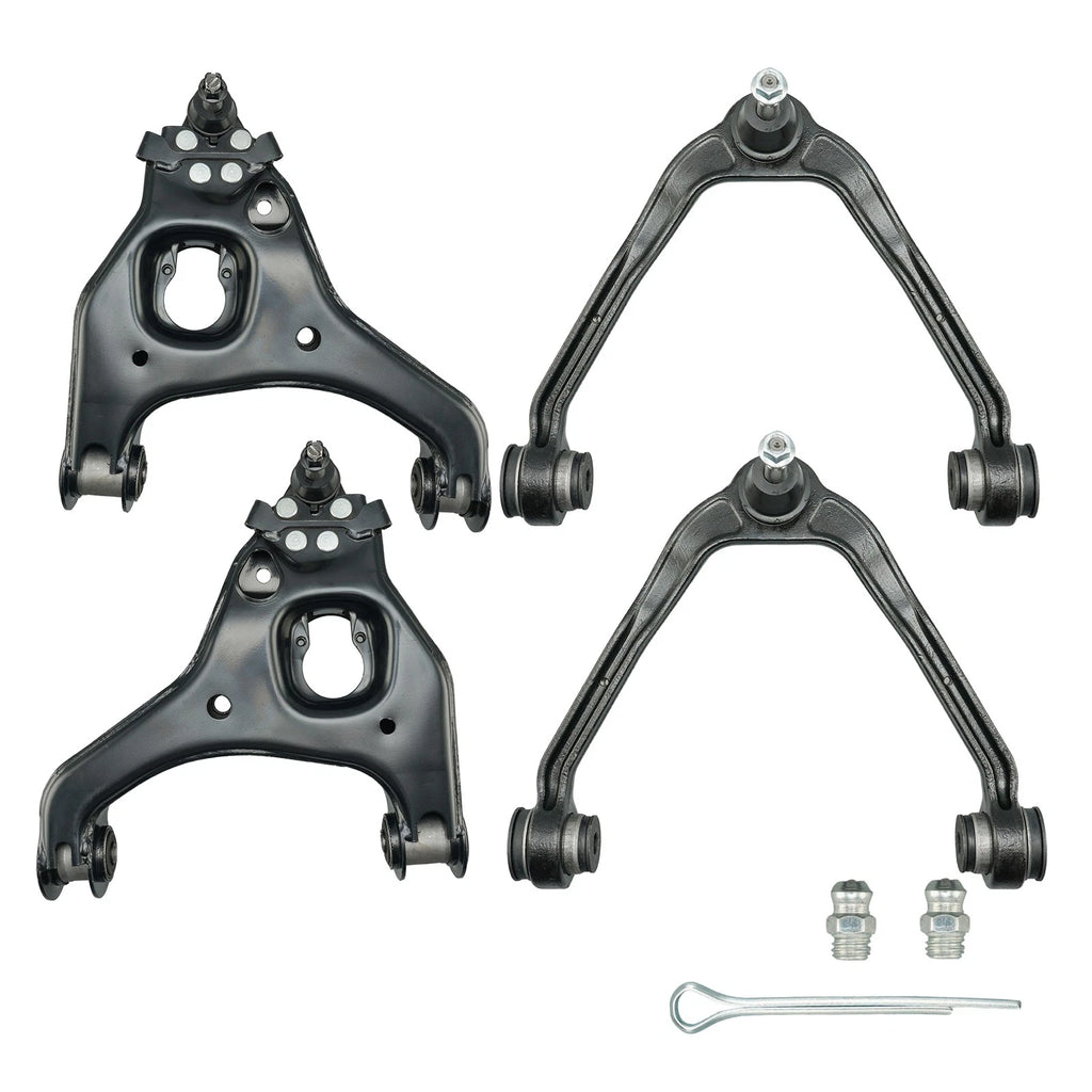 Front Upper & Lower Control Arms for 1999–2006 Chevy Silverado 1500 (5.3L)