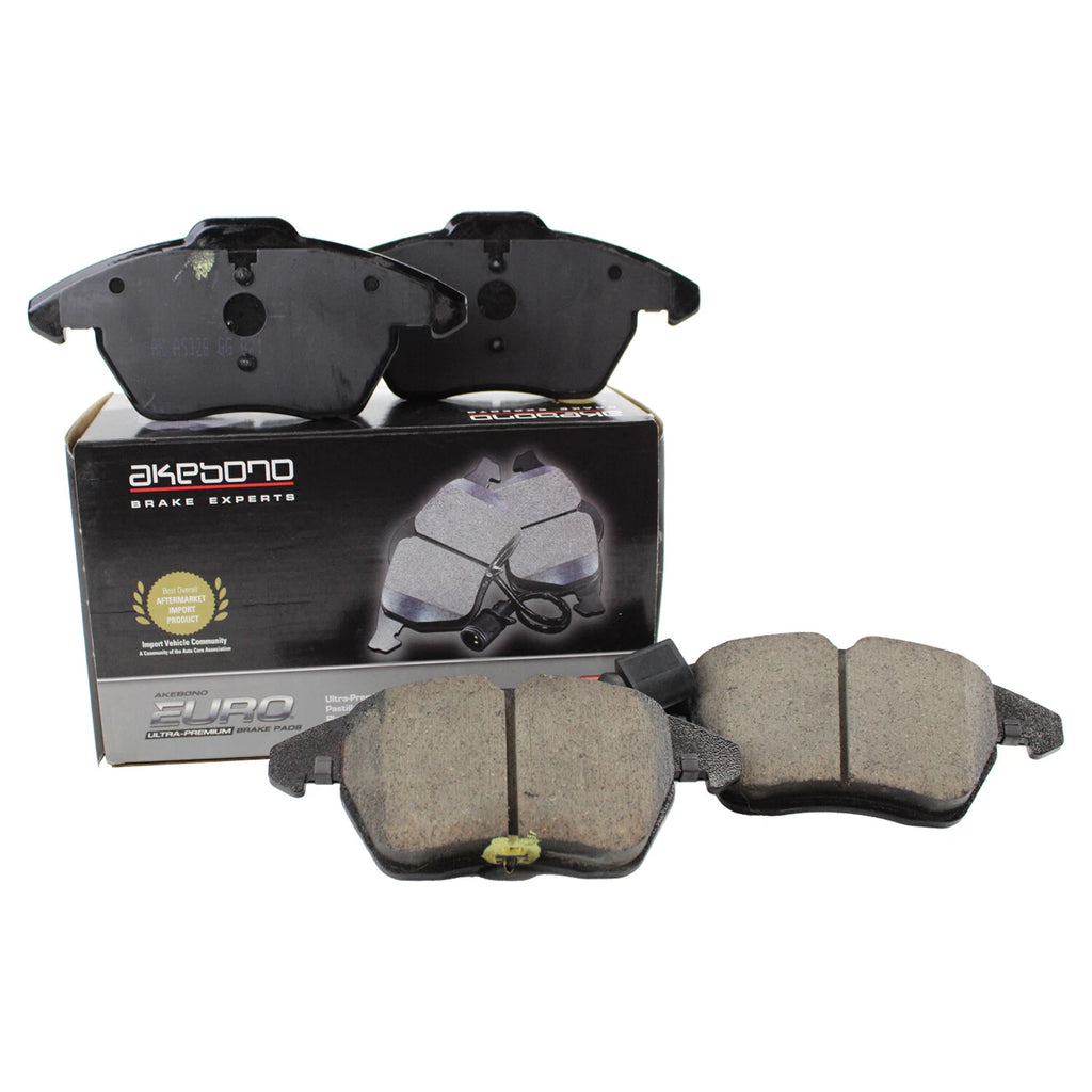 Akebono Euro Front Ceramic Brake Pads for Audi A3 Quattro, VW Eos, Golf GTI, Jetta, Passat (2006–2016)