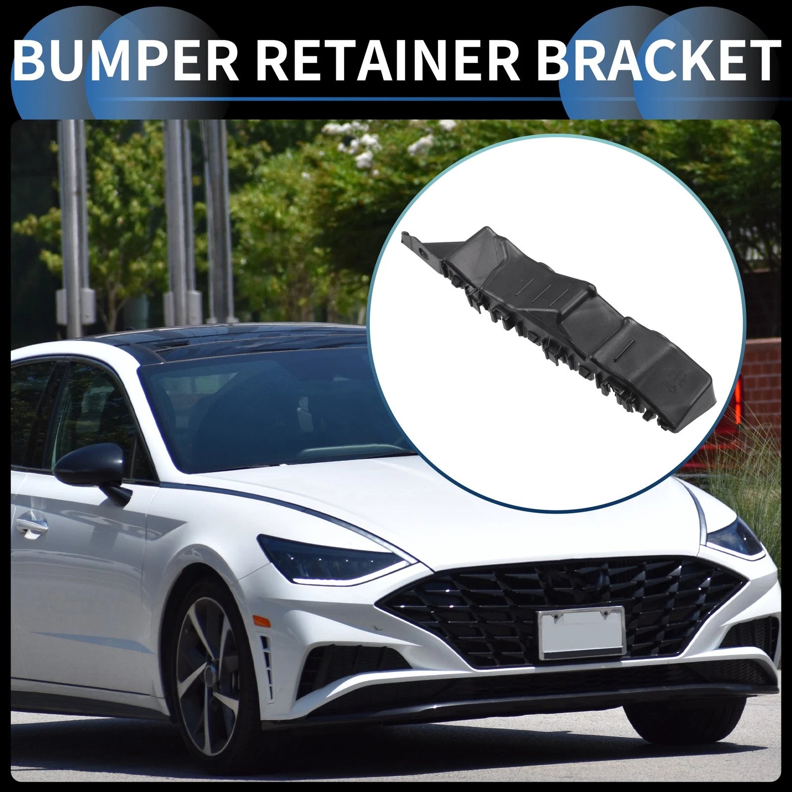 1pc Right Front Bumper Retainer Bracket No. 86552AA000 for Hyundai Elantra (2021–2023)