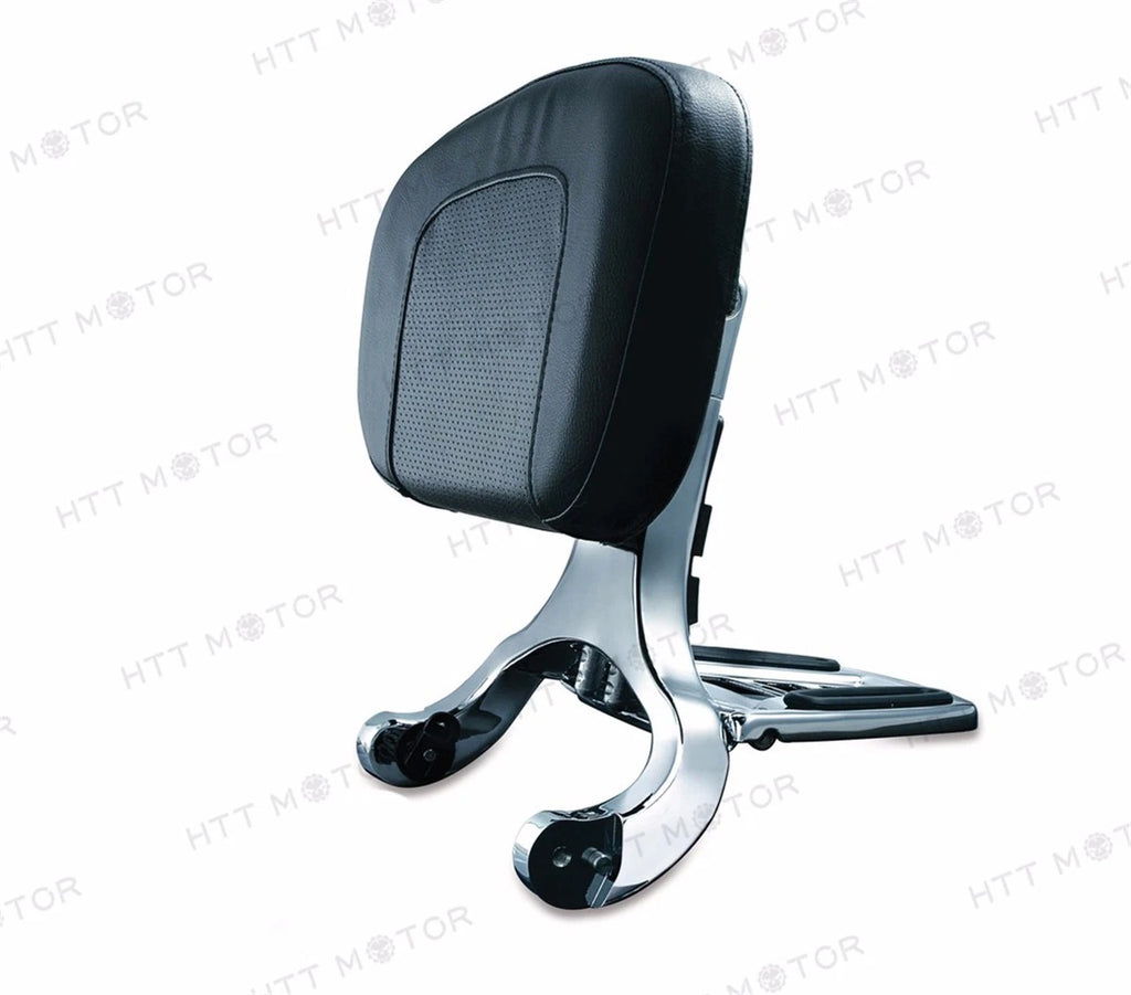 Chrome Multi Purpose Driver & Passenger Back Rest for Harley Touring FLH