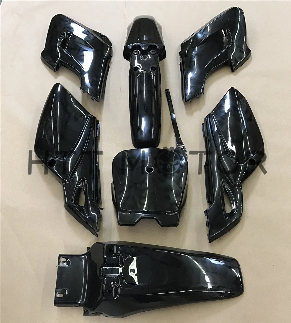 7X Black Plastic Fairing Body Cover Kits for Baja Dirt Runner 125 (2005–2023)
