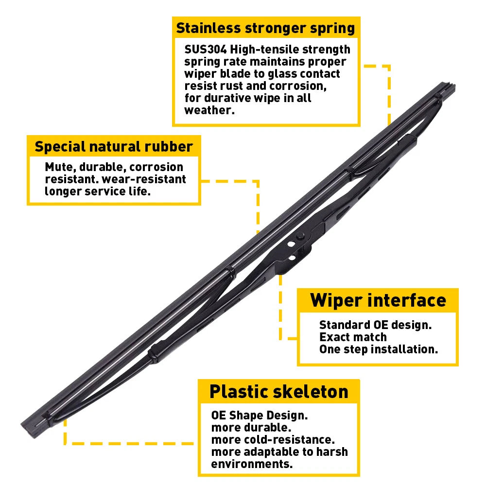 Replacement Rear Windshield Wiper Arm + Blade for Audi Q7 (2007-2015)