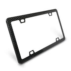 Set of 2 Carbon Fiber Finish Slim License Plate Frames