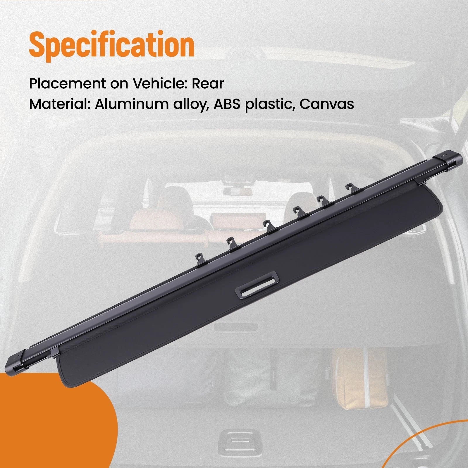 Rear Security Shielding Shade for Honda Pilot (2016–2022) Cargo Cover