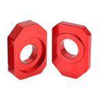 Red CNC Rear Axle Blocks Chain Adjusters for HONDA CRF 300L Rally (2021-2023)