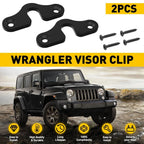 2X Upgraded Metal Sun Visor Clips for Jeep Wrangler JK JL JT (2018–2022)