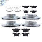 Front & Rear Drilled Brake Rotors & Ceramic Pads for BMW 328i 330i 428i 430i (2012–2019)