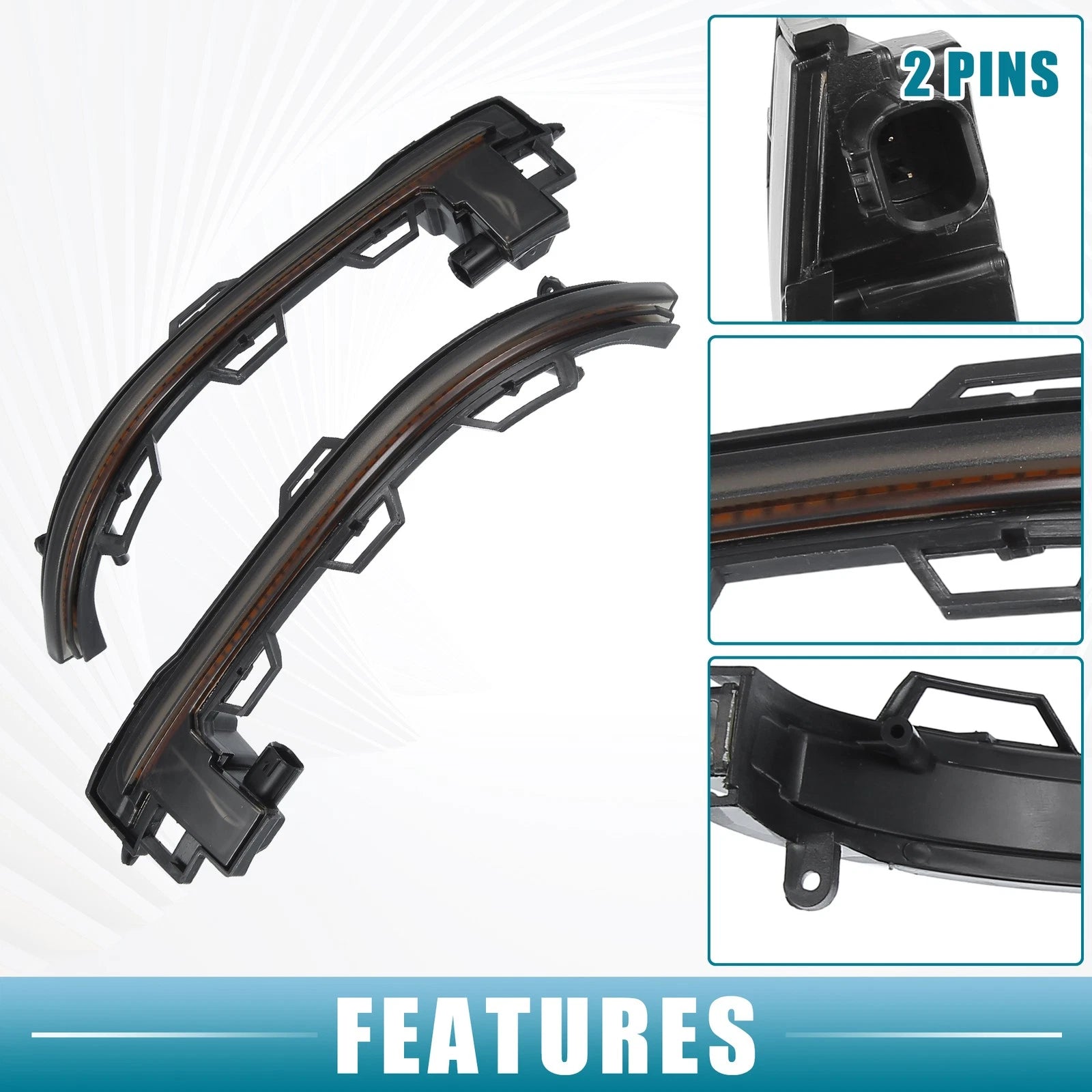 1 Pair LED Turn Signal Light No. 63137291217 for BMW X6 (2015–2019)