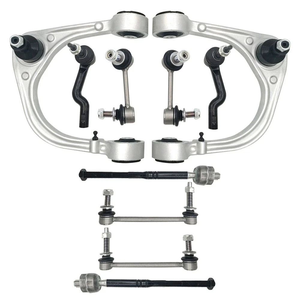 Set of 10 Front Upper Control Arm Ball Joints Tie Rod Ends for Cadillac CTS (2008–2014)