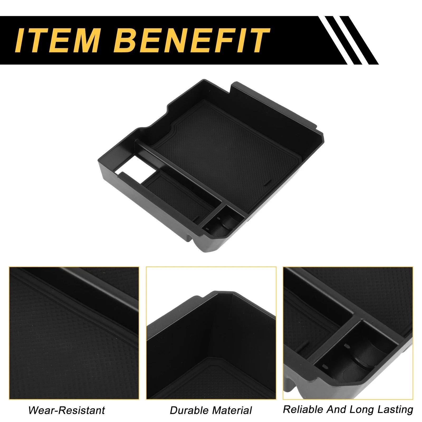 Center Console Armrest Organizer Tray for Ford Ranger T9/Raptor/Wildtrak (2019–2023)