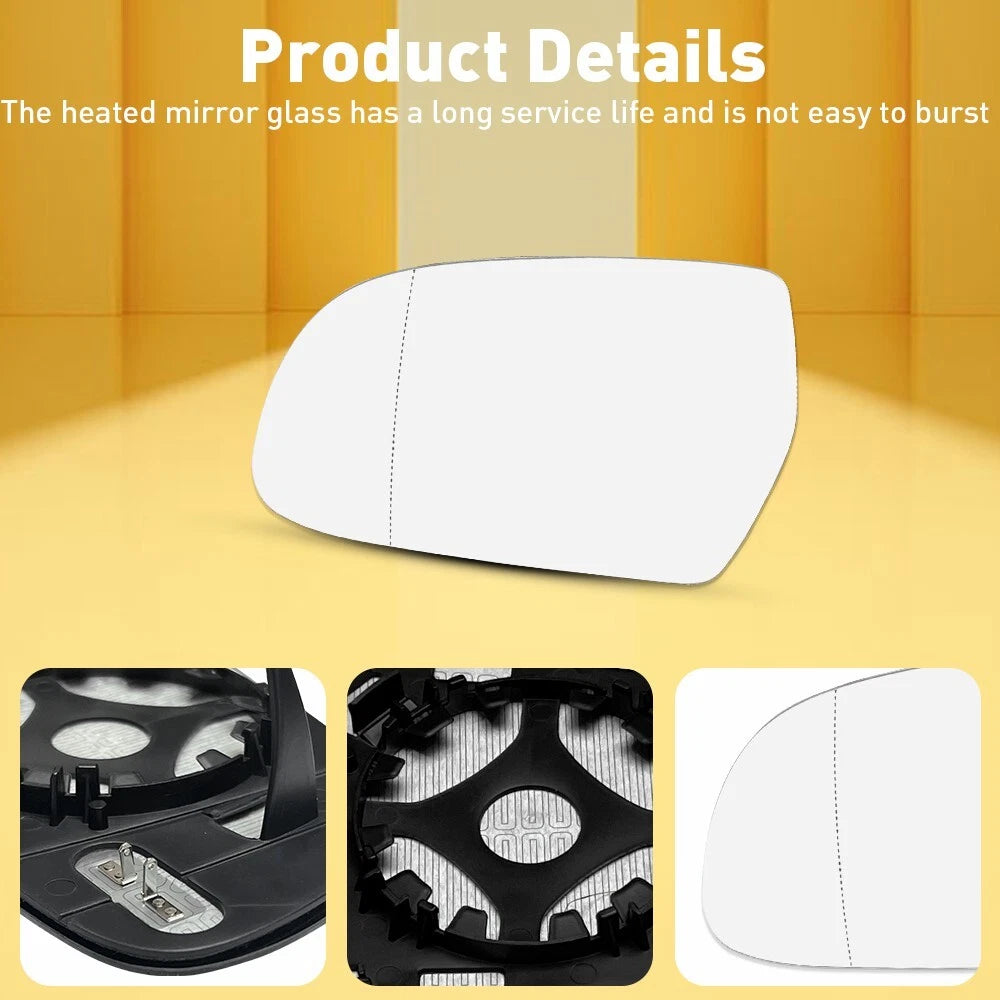 Heated Mirror Glass with Backing for Audi A5 A3 S5 A4 (2008–2016)
