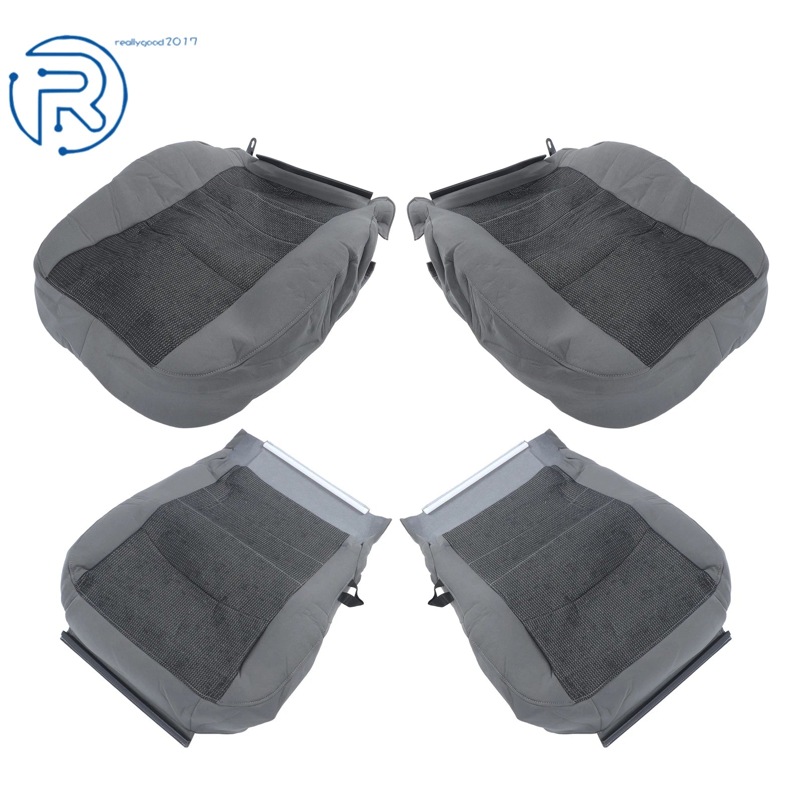 Set of 4 Cloth Seat Covers for Dodge Ram 1500 2500 3500 (2013–2018)