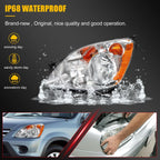 2X Headlights for Honda CR-V (2005–2006) Clear Lens L+R
