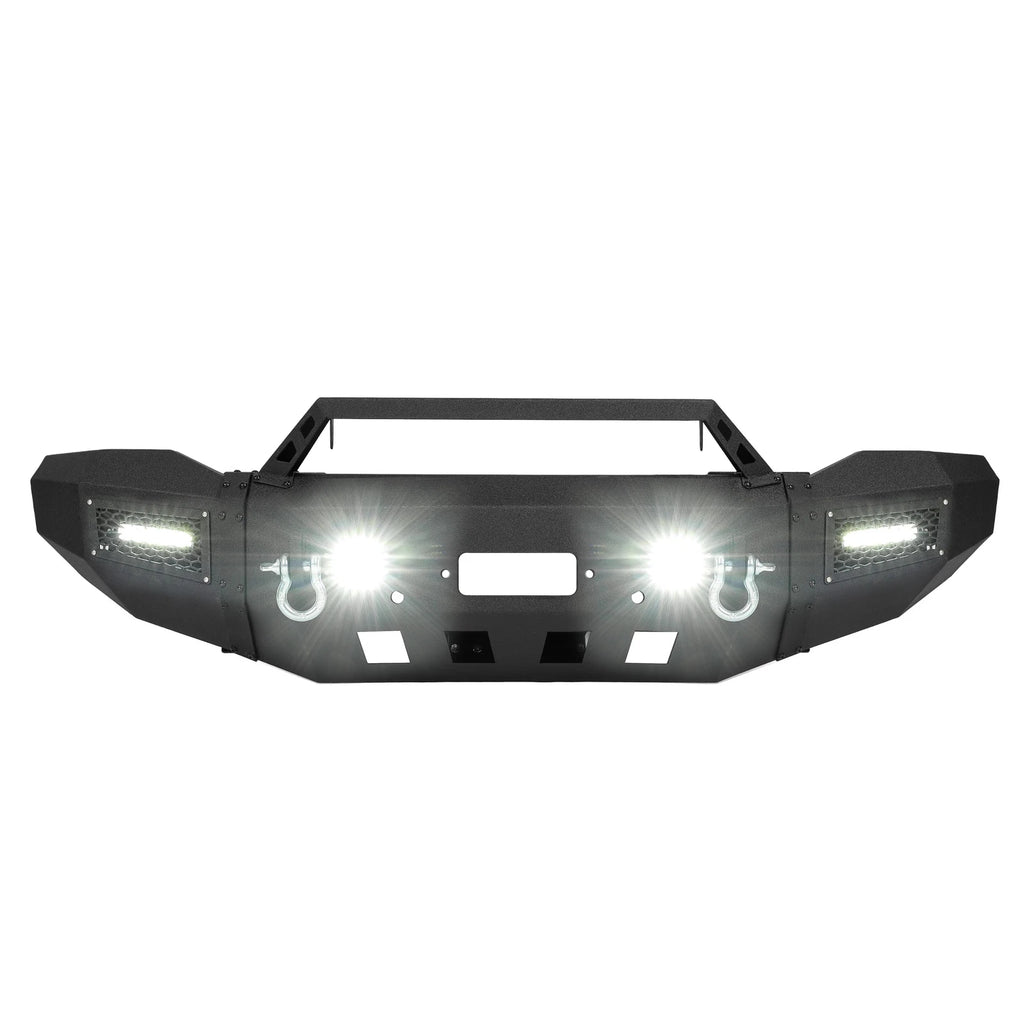 Front Bumper with Winch Plate and LED Lights for Dodge Ram 2500 3500 (2019–2023)