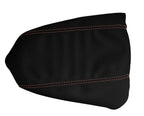 Console Lid Armrest Cover for Toyota Tacoma (2016–2019) Carbon Fiber Red Stitch