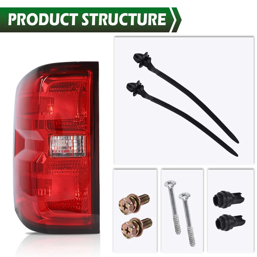 Left Rear Tail Light Brake Lamp for Chevy Silverado (2014–2019)