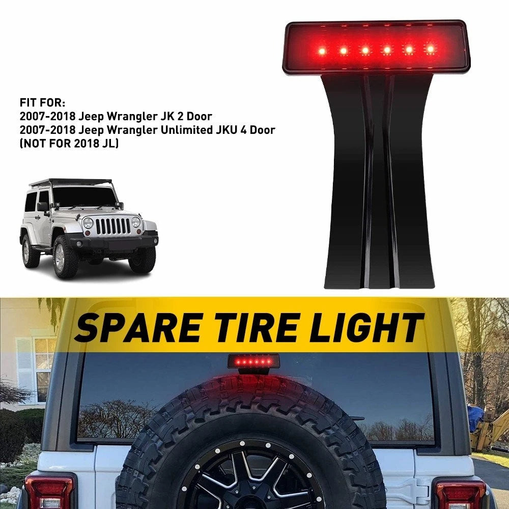 3rd Spare Tire LED Brake Light for Jeep Wrangler JK (2007–2018)