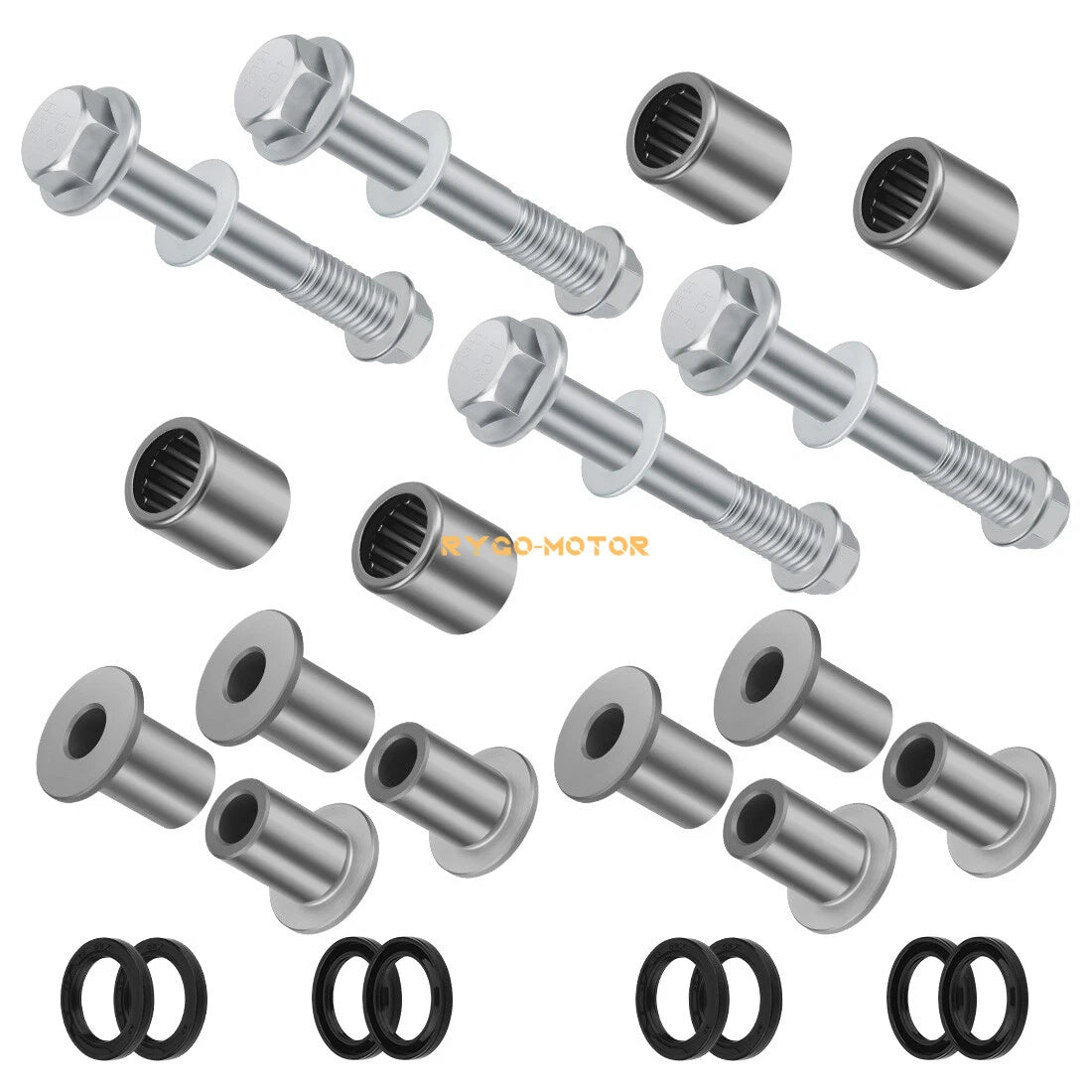 2 Front A Arm Bushing Bearing Seal & Bolt Kit for Suzuki Kawasaki Arctic Cat 400 (2000–2023)