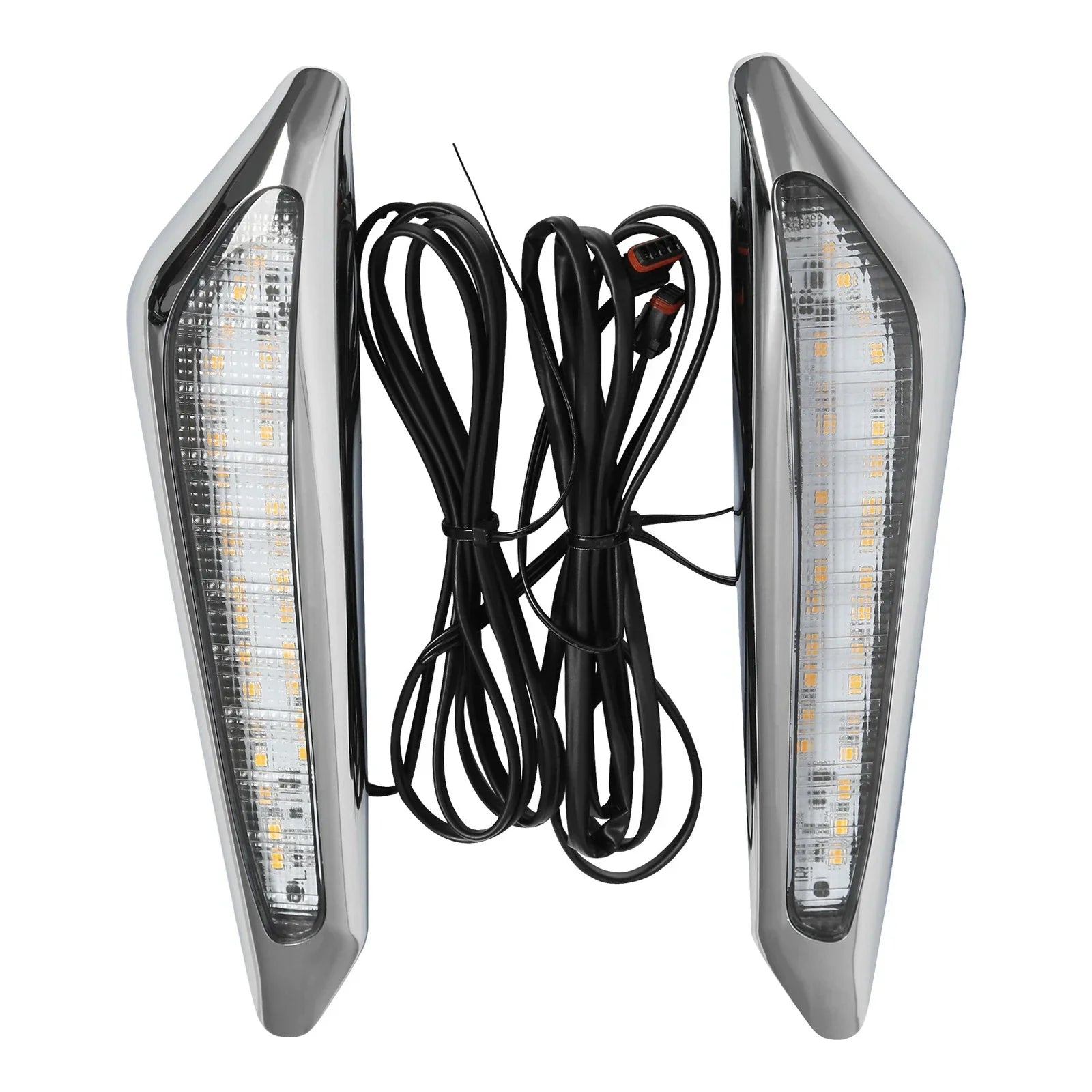 Front Brake Fork Mounted LED Amber Lights for Honda GL1800 (2018-2025)