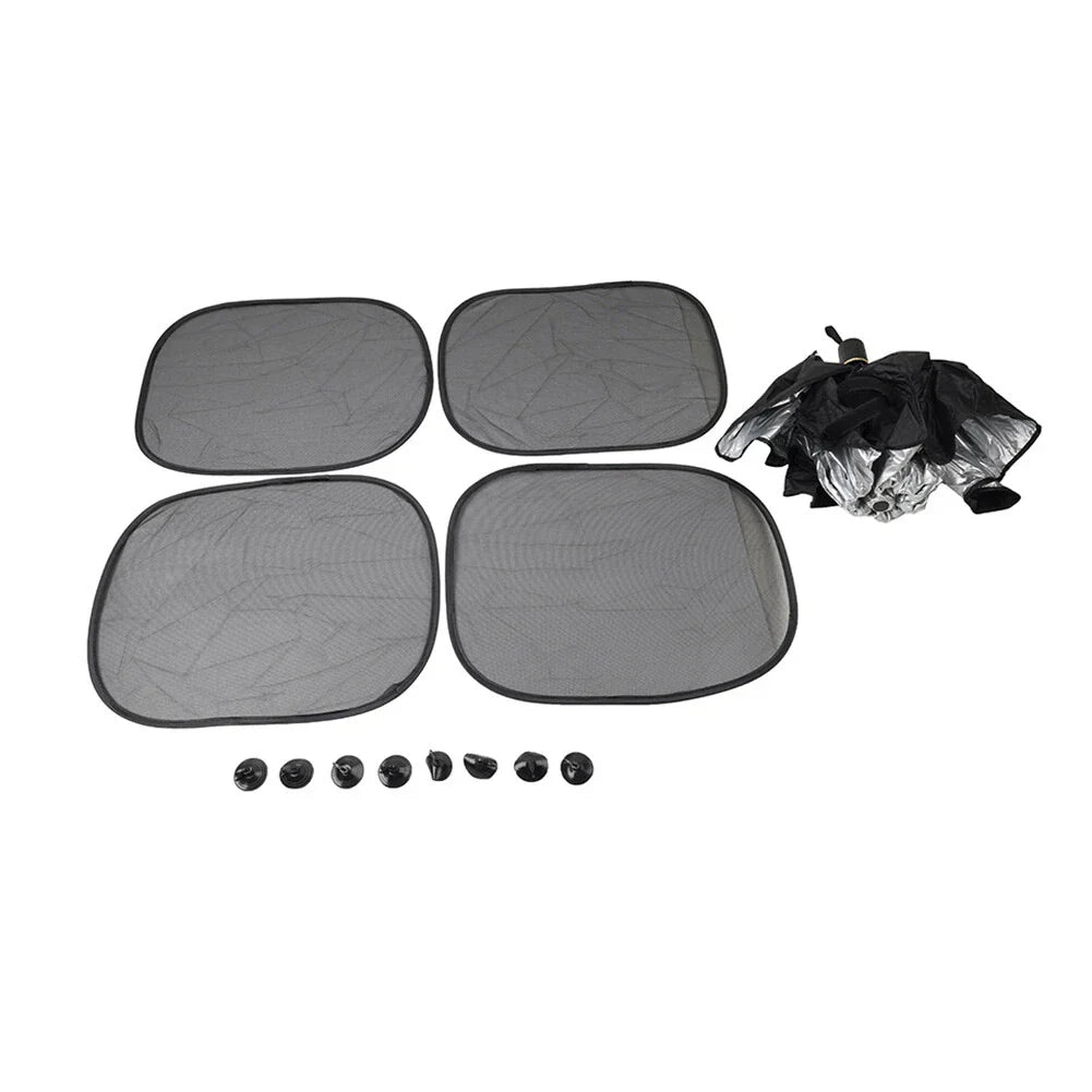 4pcs Windshield Sun Shade Umbrella Front Visor for Car