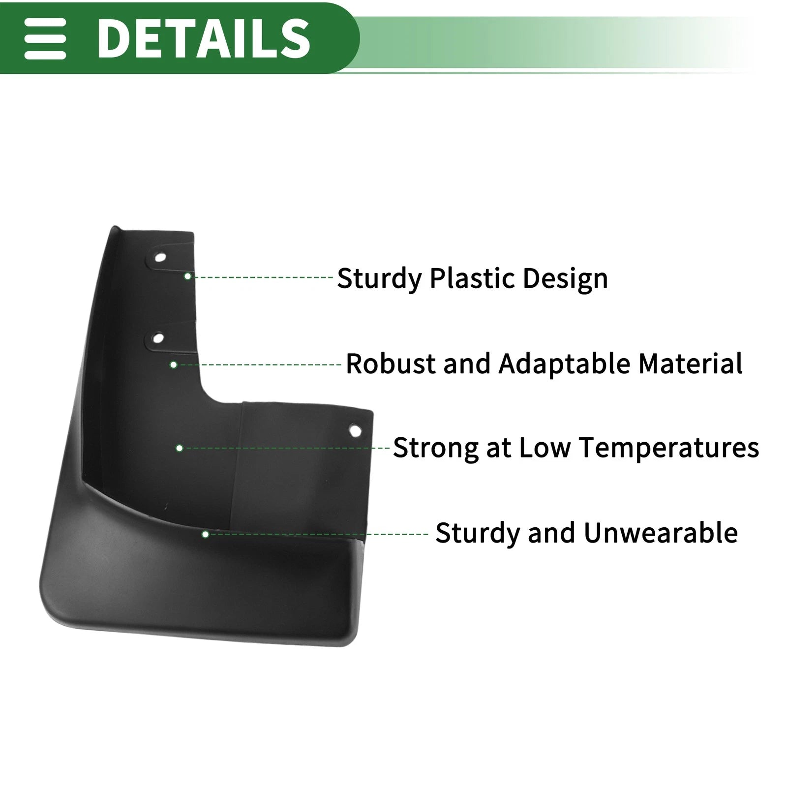 Set of 4 Mud Flaps Splash Guards for Mitsubishi Outlander (2003–2006)