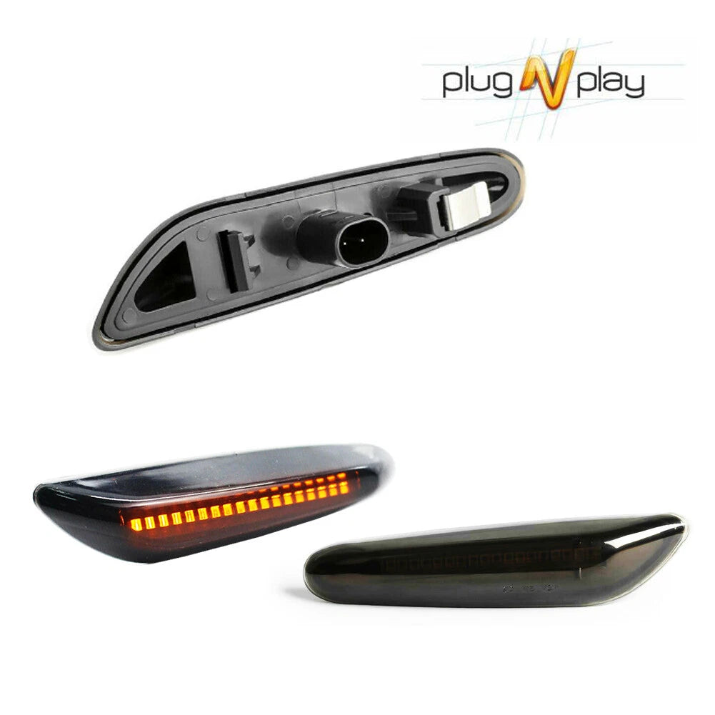Front Bumper Amber LED Side Marker Lamps for BMW 1 3 5 Series (1999–2013)