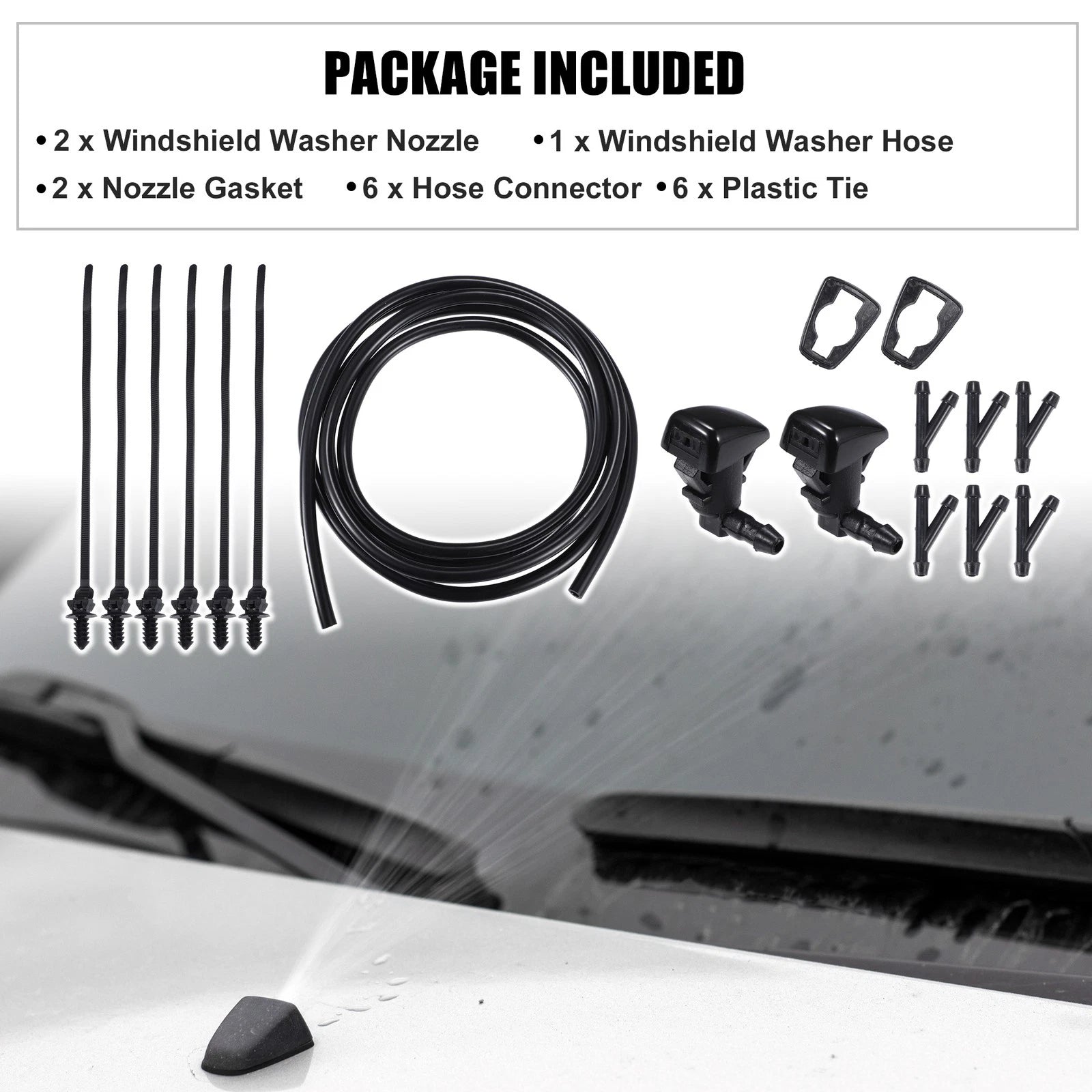 Set of 2 Windshield Washer Nozzles for Chrysler 300 (2005–2010) No. 68260029AA
