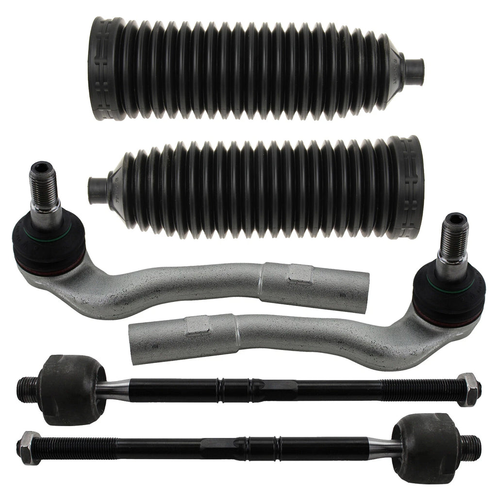 Set of 6 Lemforder Inner & Outer Steering Tie Rod Ends & Boots for Mercedes R171