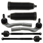 Set of 6 Lemforder Inner & Outer Steering Tie Rod Ends & Boots for Mercedes R171