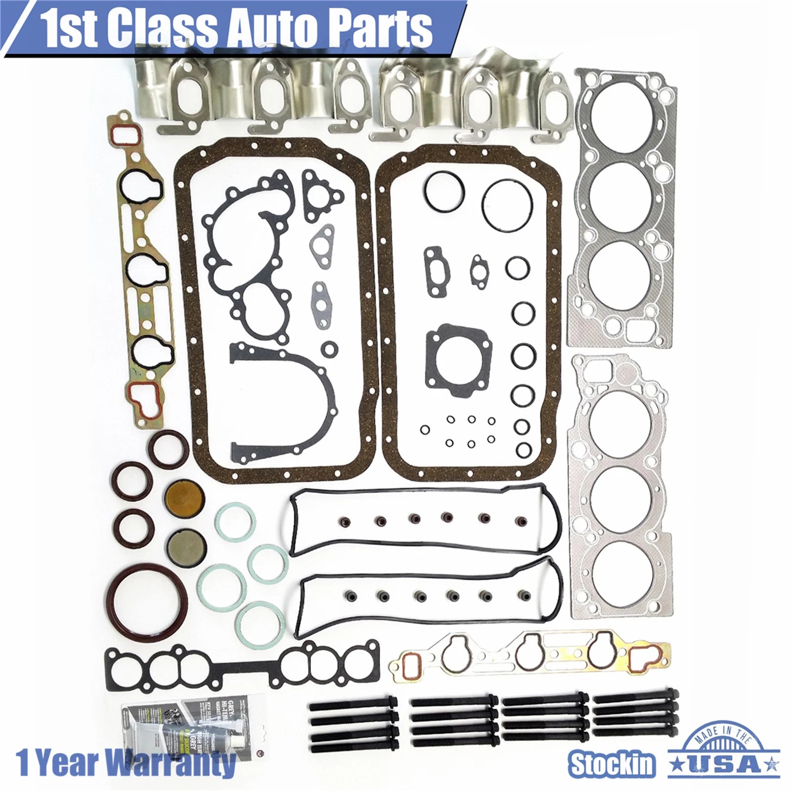 Engine Head Gasket Set with 16 Bolts for Toyota 3.0L V6 (1988–1995)