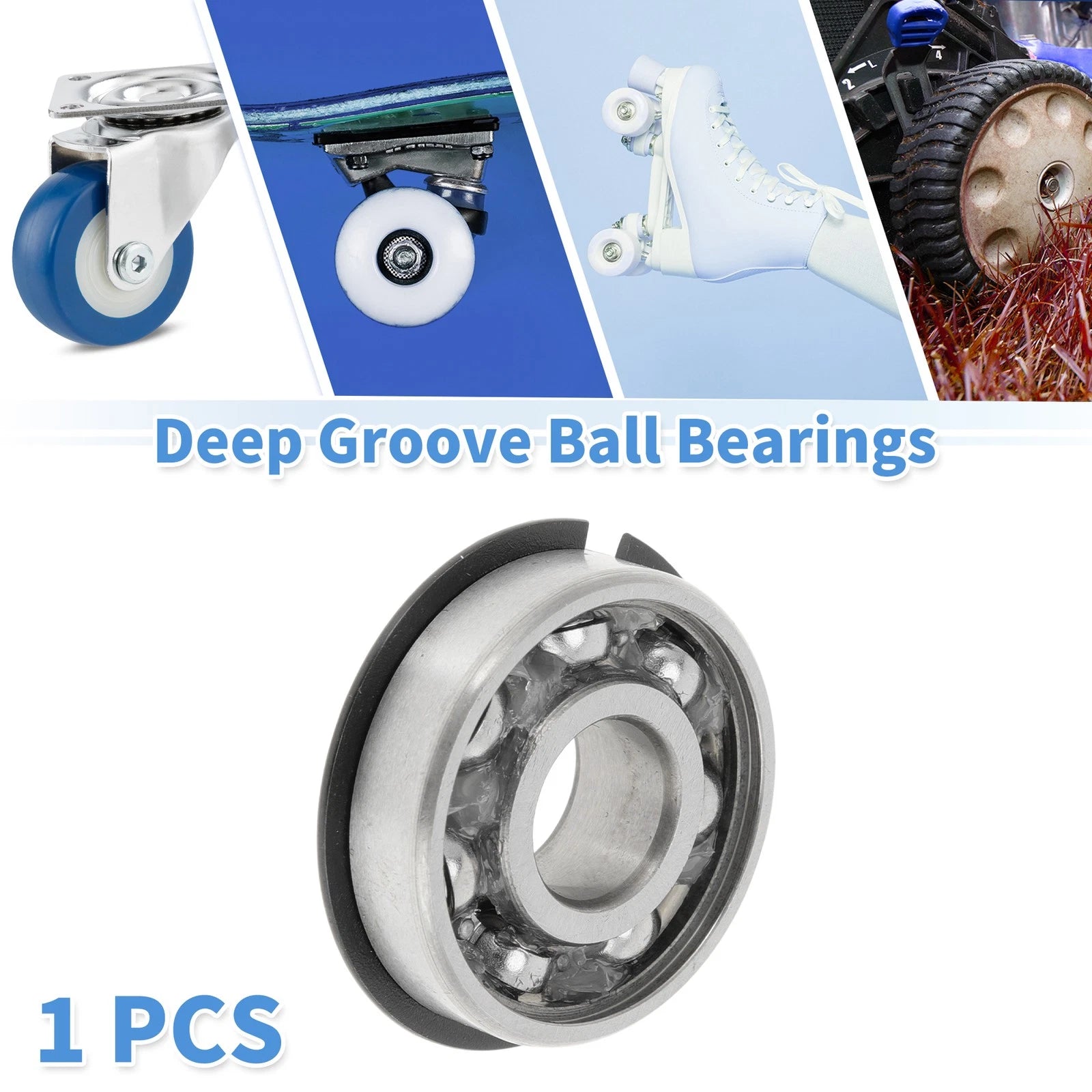 6201NR Deep Groove Ball Bearing for Scooter Skateboard Wheel (12x32x10mm)