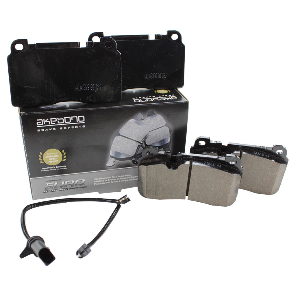 Set of 4 Akebono Euro Front Ceramic Disc Brake Pads for Audi Q5 (2013–2017)