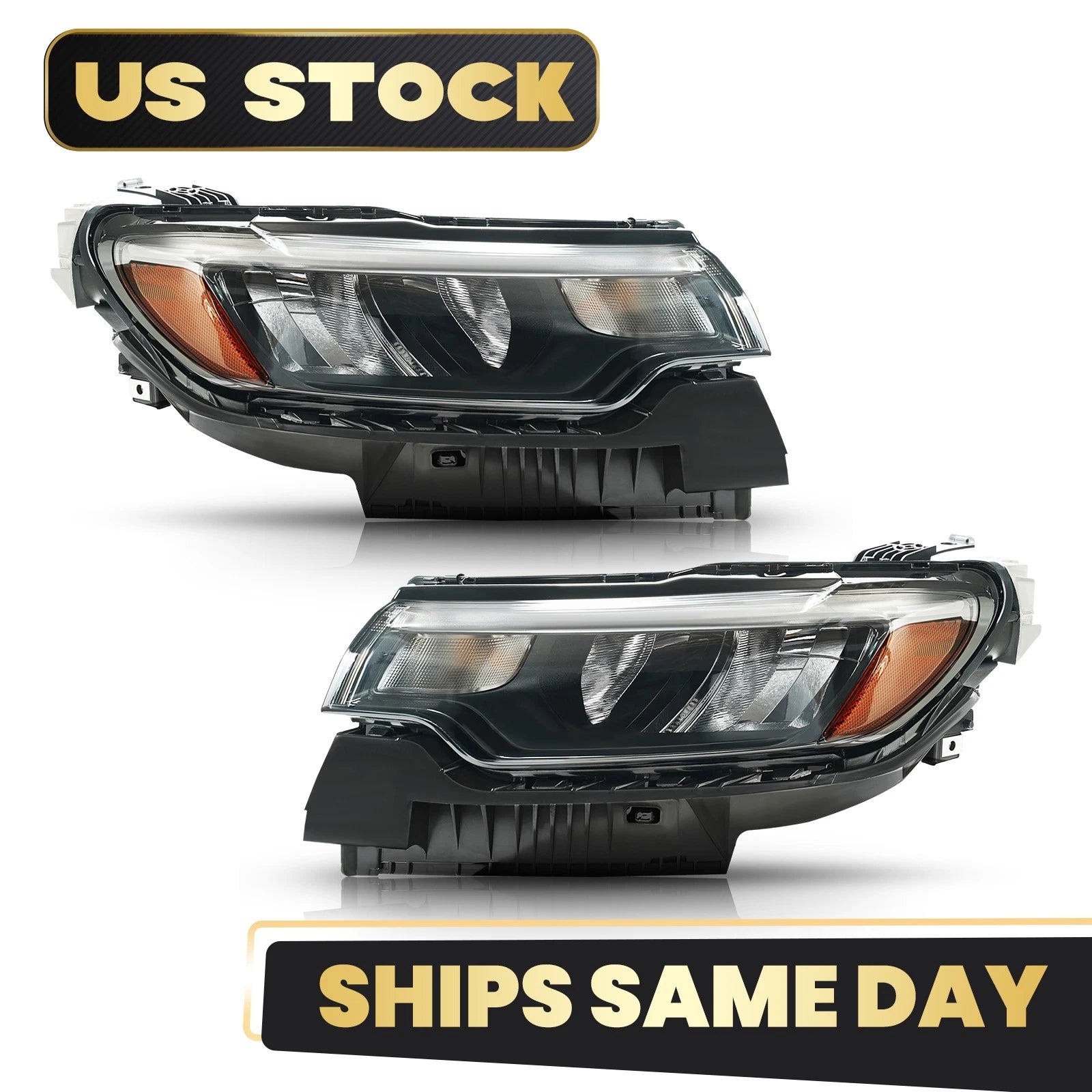 LED Reflector Headlight Pair for Jeep Compass (2022–2026)