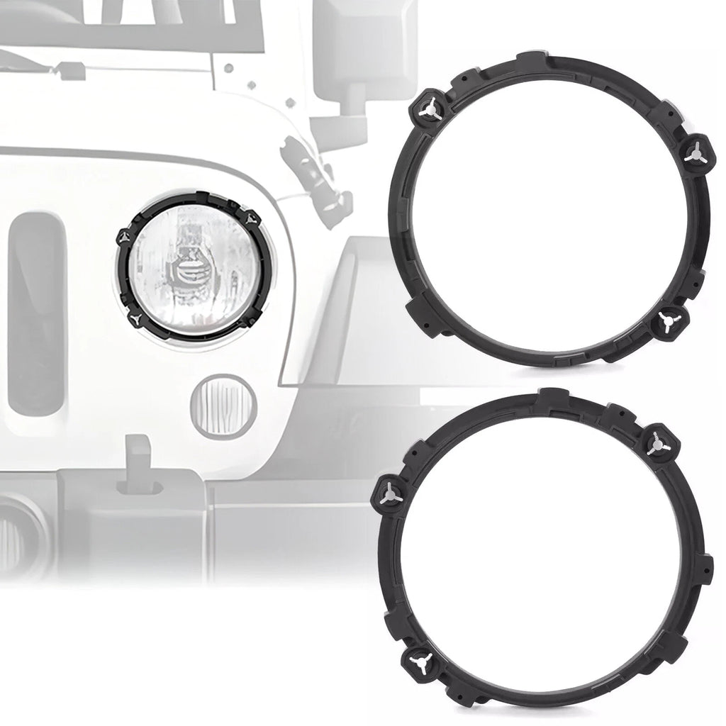 7" Headlight Replacement Mount Bracket Ring for Jeep Wrangler (1997–2006)