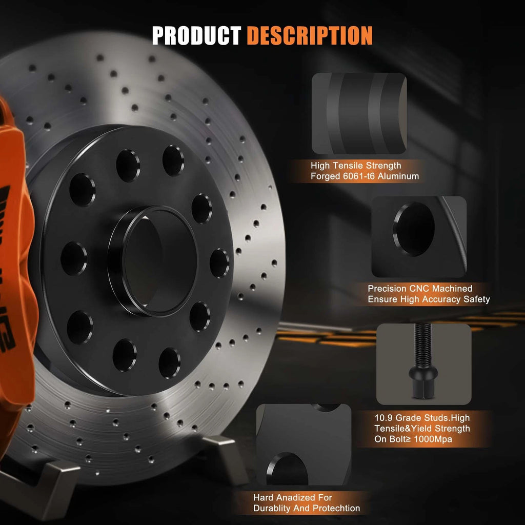 2X 20mm Hubcentric Wheel Spacers 5x100 & 5x112 for Volkswagen Beetle Audi