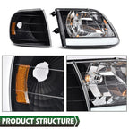 LED Tube Headlights & Corner Parking Lights for F150 Expedition (1997–2004)