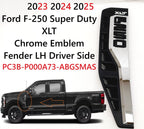 Left Side Fender Emblem for Ford F250 Super Duty XLT (2023–2025) PC3BP000A73AB