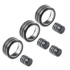 7x Switch Knob Ring Cover Trim for Honda Civic 2022+ CR-V 2023-2024 Black