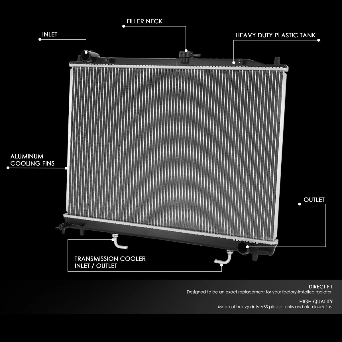 Aluminum Replacement Radiator for Mitsubishi Montero (2003–2006) DPI 2752