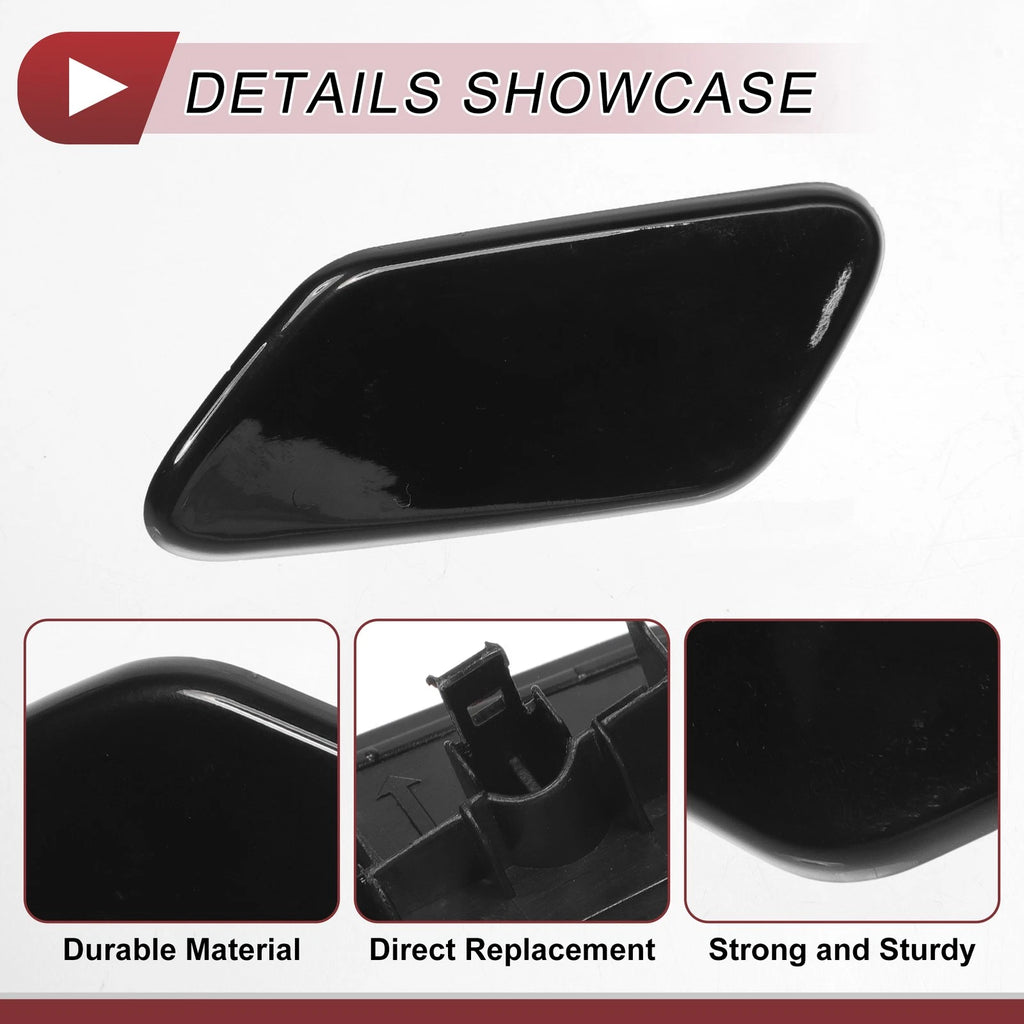 Front Left Washer Nozzle Cover Cap for Subaru XV Crosstrek (2018–2020) Black