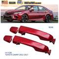 Set of 2 Red Outer Door Handles for Toyota Camry (2012–2017) EV