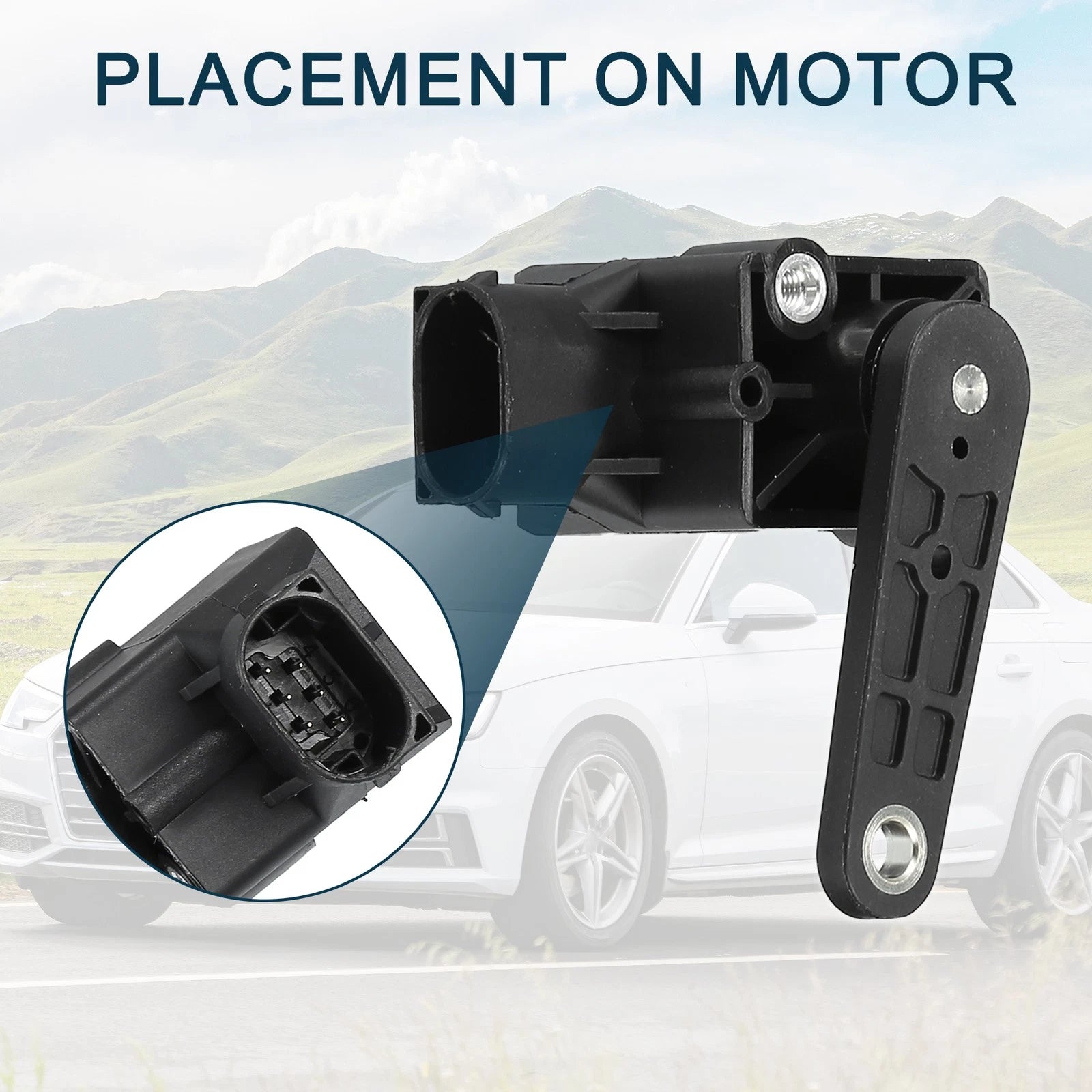 Set of 2 Air Suspension Ride Height Level Sensors for Audi A4 (4B0907503A)