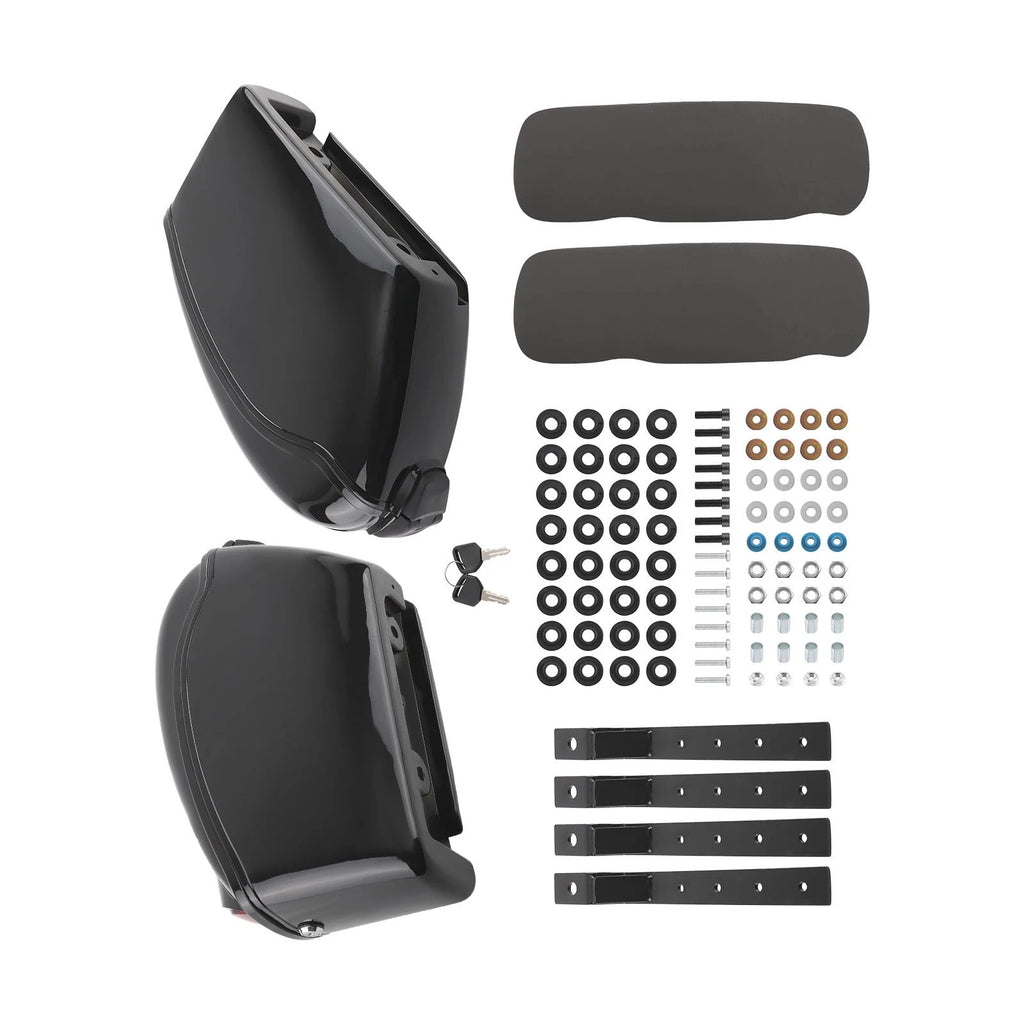 Universal Motorcycle Saddlebags with Turn Signals for Yamaha Suzuki Kawasaki