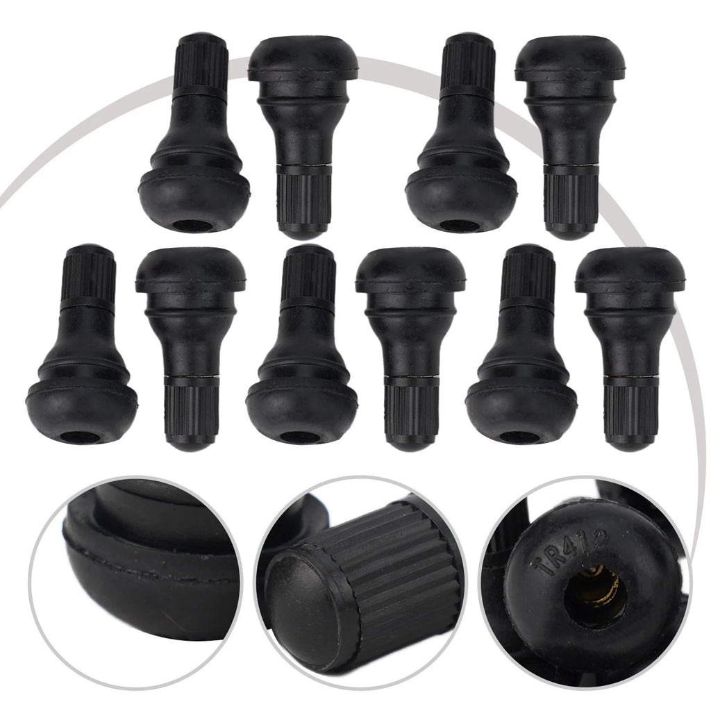 10X Tire Valve Stems TR412 for Motorcycle (Tubeless)
