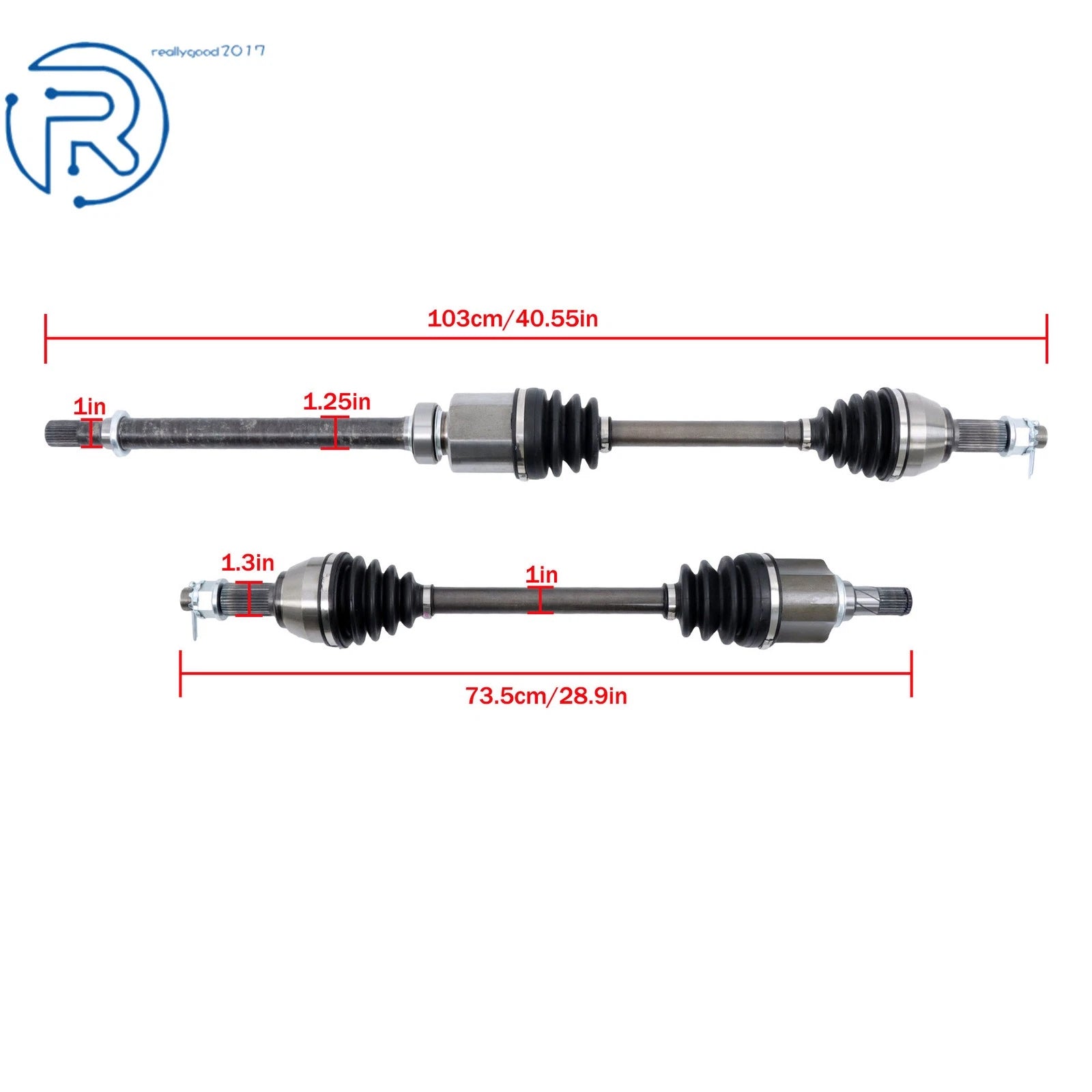 2X Front CV Joint Axle Shaft Assembly for Nissan Altima (2013-2018)